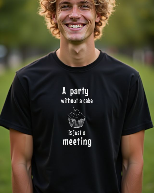 A party without a cake is just a meeting - Cupcake – T-Shirt