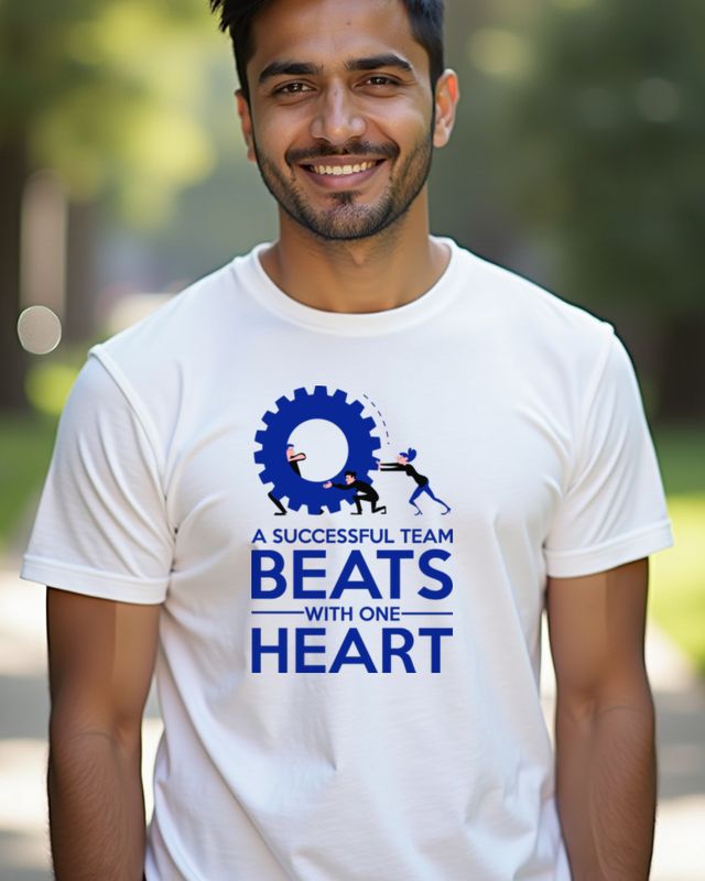 A Successful Team Beats With One Heart - Team Spirit Quote โ T-Shirt