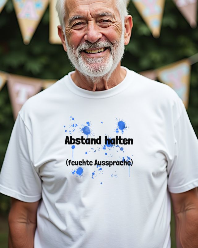 Abstand halten - feuchte Aussprache - Lustiger Spruch – T-Shirt