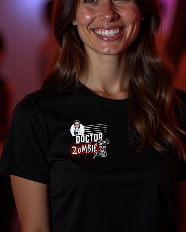 Female Doctor by Day Zombie by Night - Halloween Women โ T-Shirt