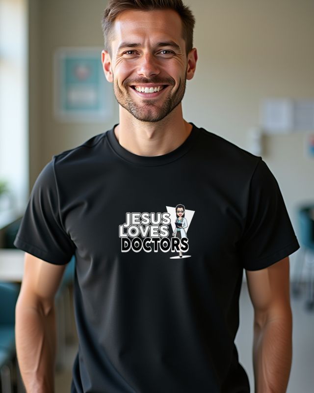 Jesus Loves Doctors - Christliches Motiv – T-Shirt