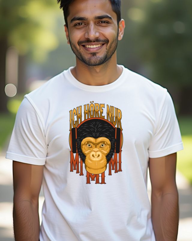 Monkey with German Mi Mi Mi Saying - Funny No Whining Gift β T-Shirt