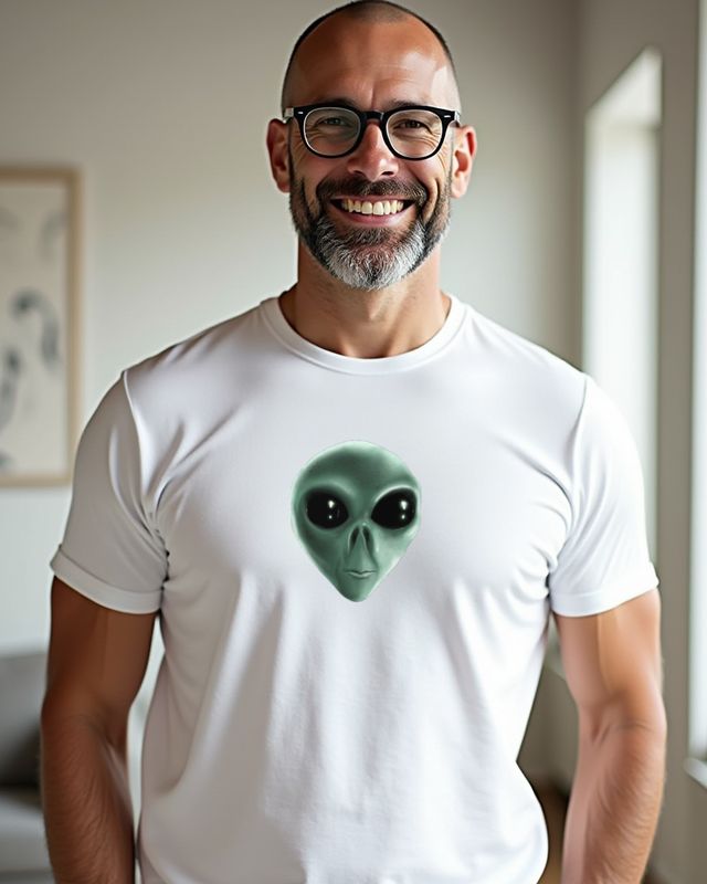 Alien Kopf - Cooles Außerirdischer Motiv für UFO Fans – T-Shirt