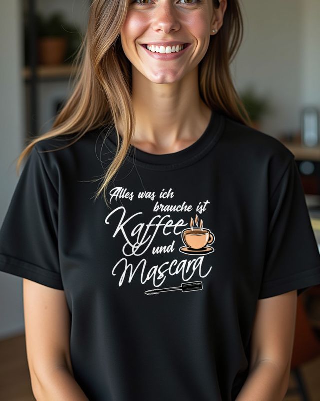 Alles was ich brauche ist Kaffee - Lustiger Kaffee Spruch – T-Shirt