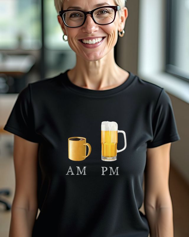 AM Coffee PM Beer - Funny Gift for Coffee and Beer Lovers