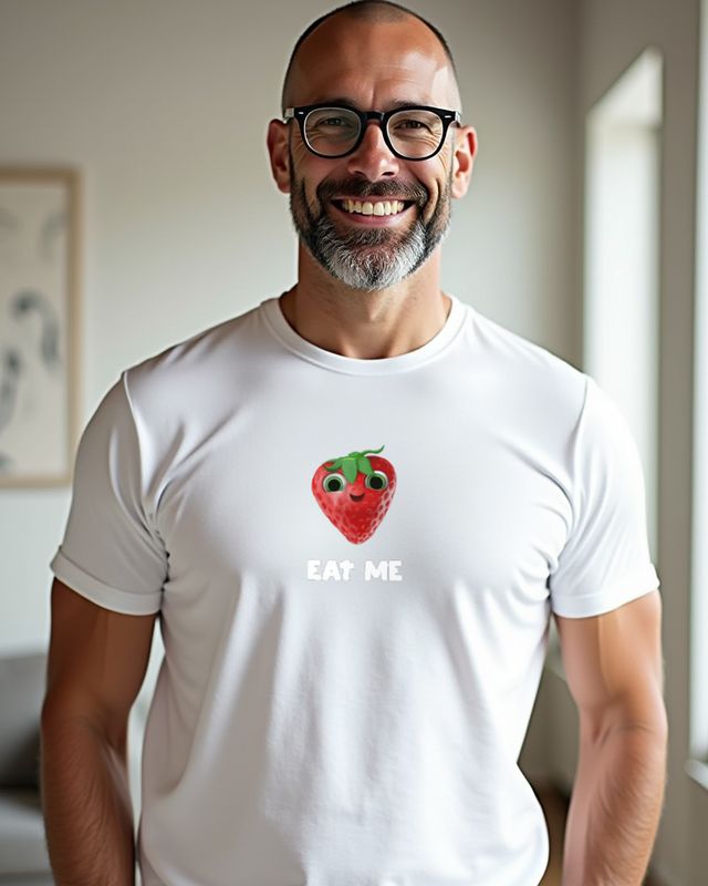 Bitten Strawberry Eat Me - Cheeky Fruit Design β T-Shirt