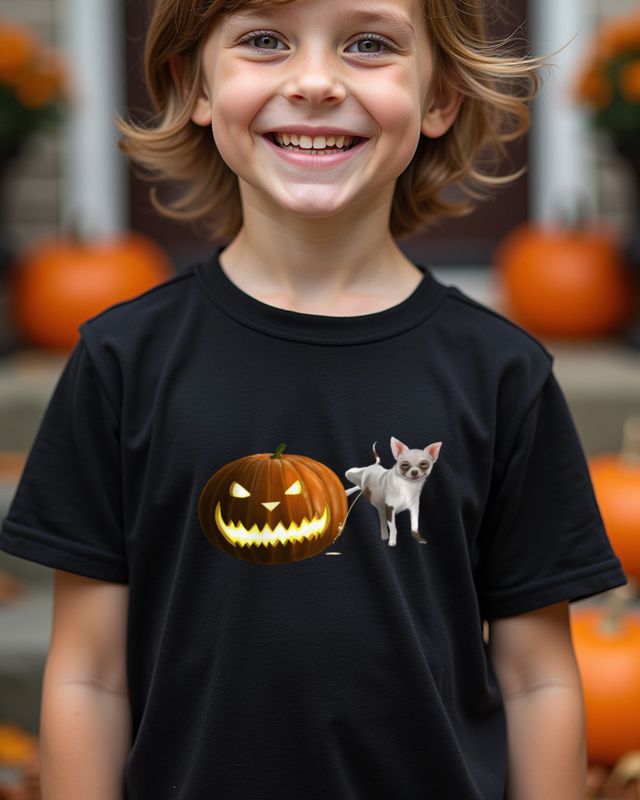 Annoyed Halloween Pumpkin - Funny Anti Halloween Design – T-Shirt