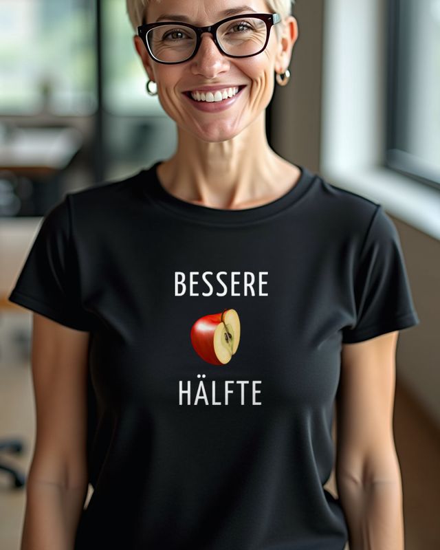 Apfel Bessere Hälfte - Lustiges Partner Motiv für Paare
