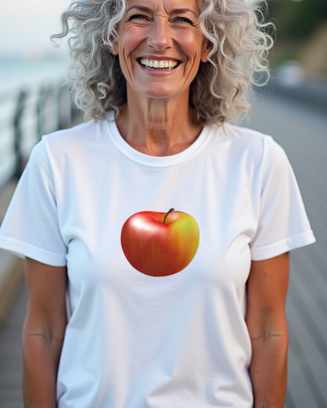 Apfel Obst Motiv - Lustiges Geschenk für Apfelfans – T-Shirt