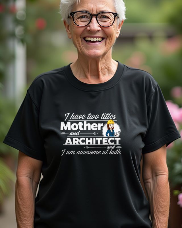 Architect and Mother - Muttertagsgeschenk für Architektinnen – T-Shirt