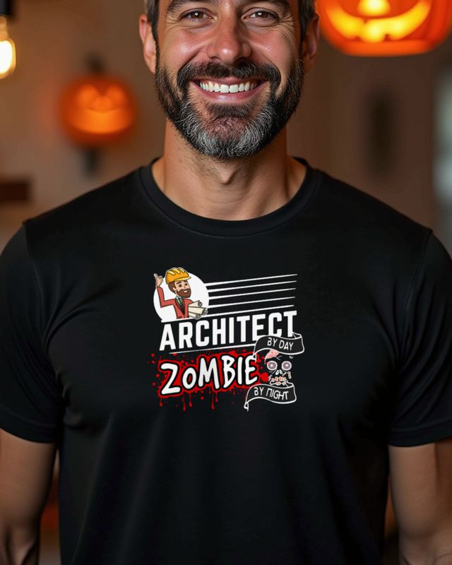 Architect by Day Zombie by Night - Architekt Halloween Shirt – T-Shirt