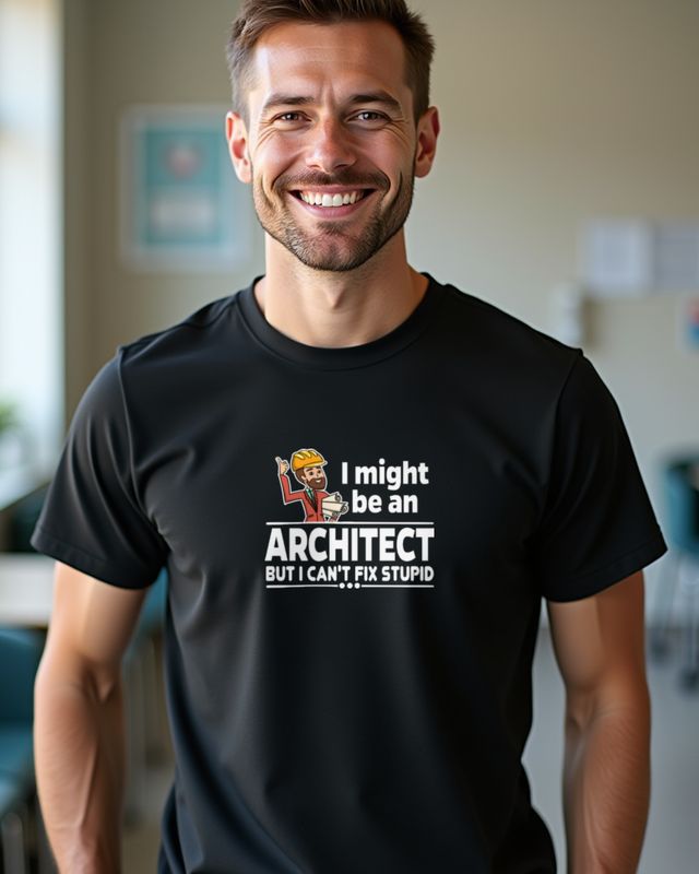 Architect - Can’t Fix Stupid - Funny Architect Saying – T-Shirt
