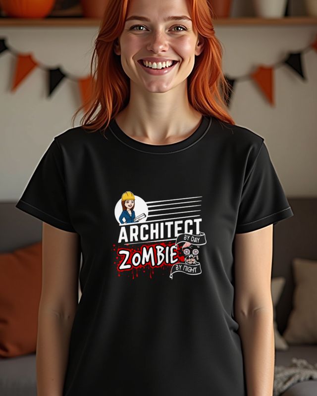 Architektin by Day Zombie by Night - Halloween Damen Shirt – T-Shirt