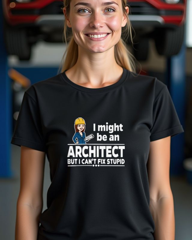 Female Architect Can’t Fix Stupid - Lustige Architektin – T-Shirt