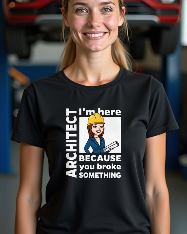 The Architect Is Here - I’m Here Saying for Women on Site – T-Shirt