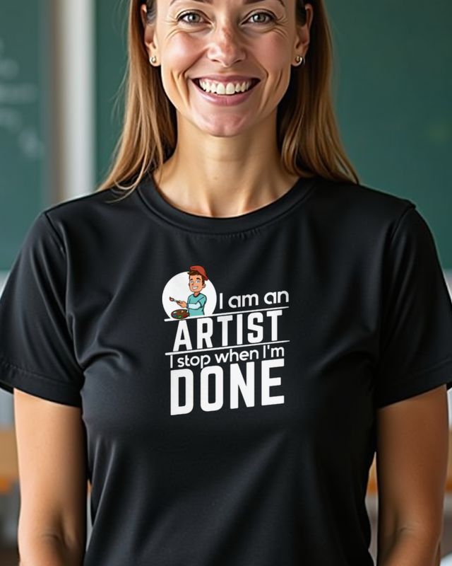 Artist - I Stop When I’m Done - Artist Motivation Tee – T-Shirt