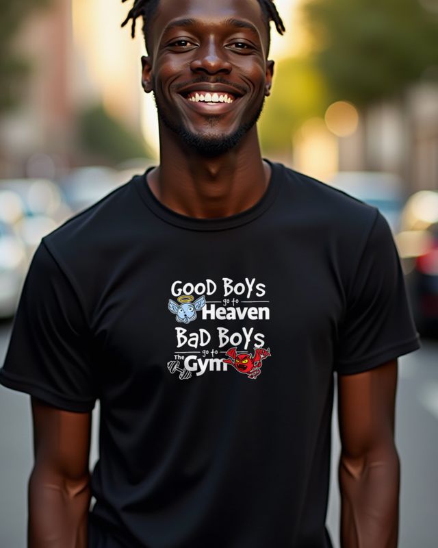 Bad Boys go to the Gym - Funny Workout Saying β T-Shirt