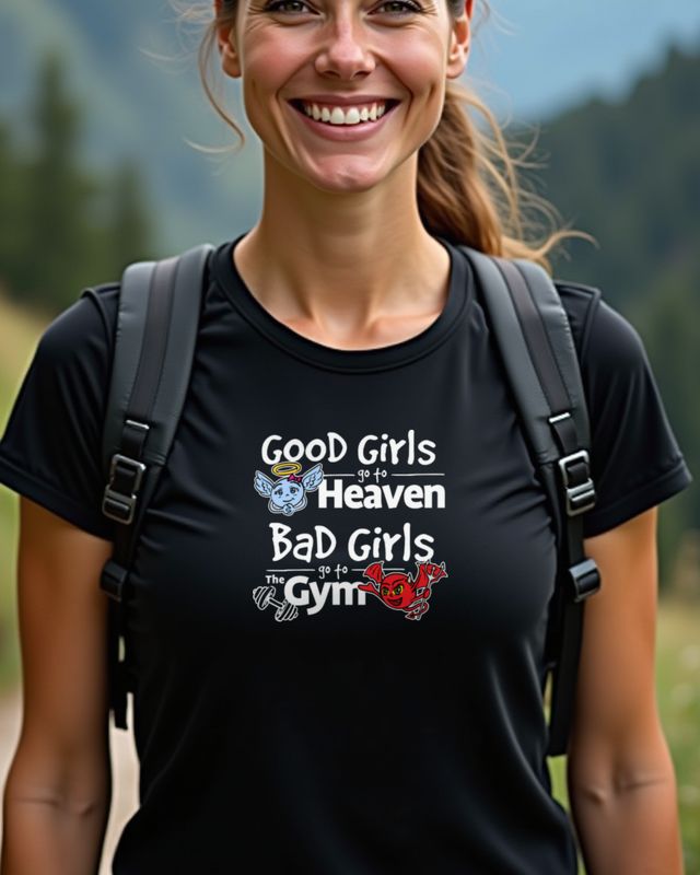 Bad Girls go to the Gym - Funny Workout Saying β T-Shirt