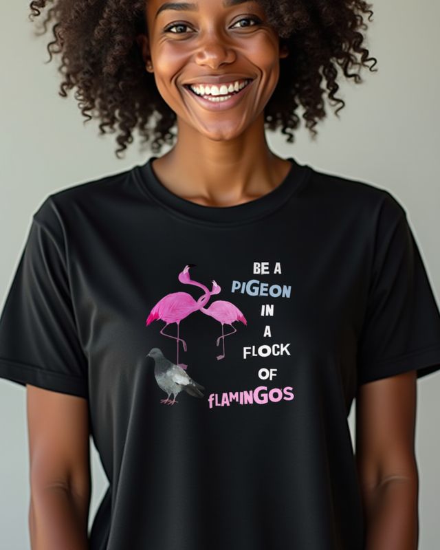 Be A Pigeon In A Flock Of Flamingos - Tauben Spruch