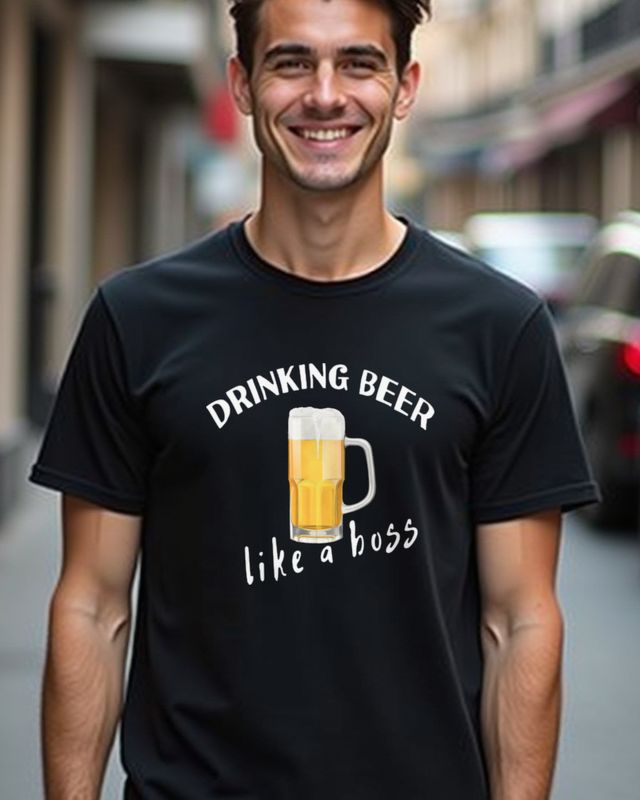 Beer like a Boss - Lustiges Bier Geschenk für Männer – T-Shirt