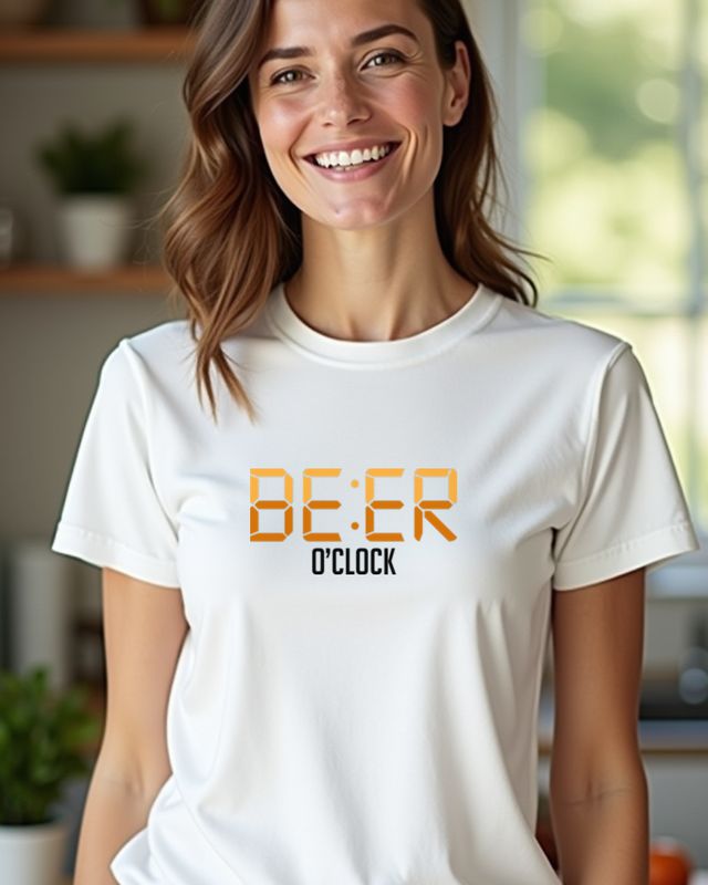 Beer O’Clock - Funny Beer Lover Saying for Drinkers – T-Shirt