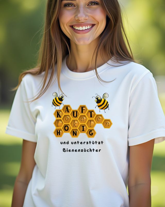 Buy Local Honey - Regionaler Honig Motiv für Imker – T-Shirt