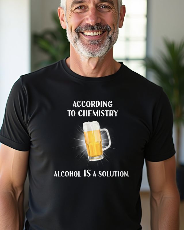 Beer - Alcohol is a Solution - Funny Chemistry Pun β T-Shirt