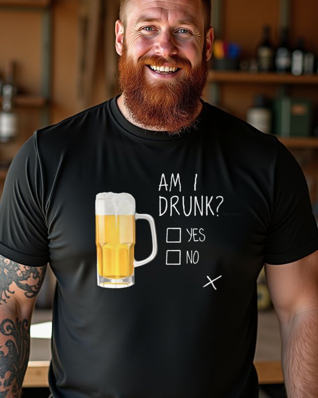 Beer am I drunk - Lustiges Bier Shirt für Partys – T-Shirt