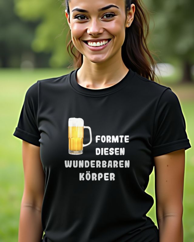 Bier formte diesen wunderbaren Körper - Lustiger Spruch – T-Shirt