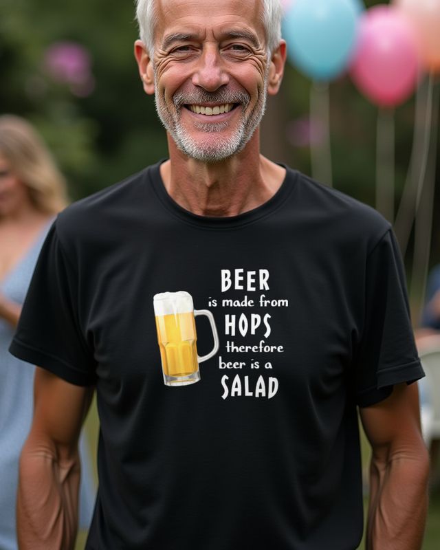 Beer is a Salad - Funny Beer Saying for BBQ Lovers β T-Shirt