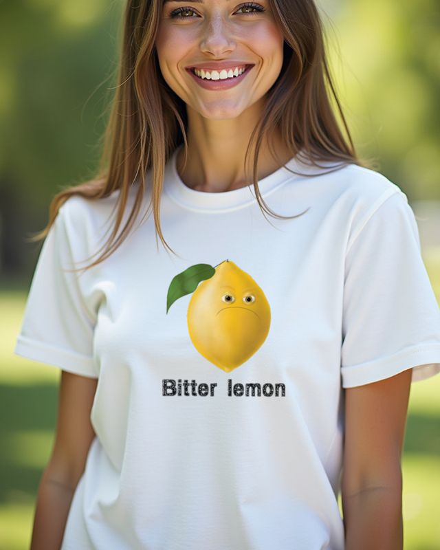 Bitter Lemon - Funny Lemon Design for Grumpy People – T-Shirt