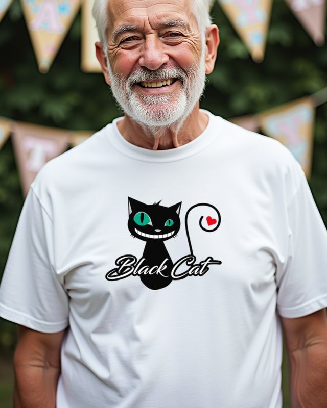 Schwarze Katze Poker - Lustiges Motiv für Pokerspieler – T-Shirt