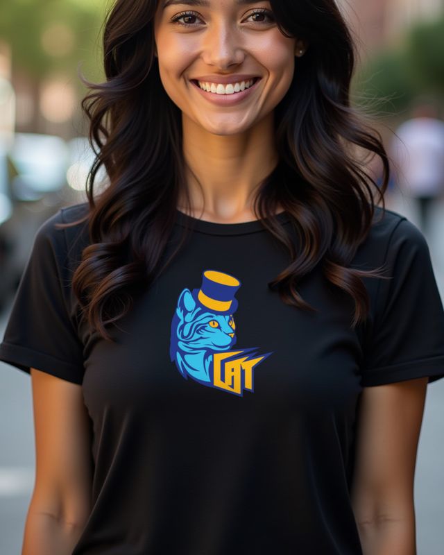 Blaue Katze - Besonderes Katzen Motiv für Katzenfans – T-Shirt