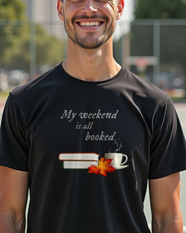 Books and Tea - Weekend is all booked - Bücherwurm Shirt – T-Shirt