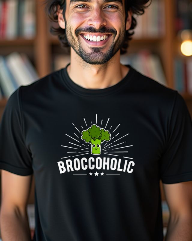 Broccoholic - Funny Broccoli Lover Vegan Pun – T-Shirt