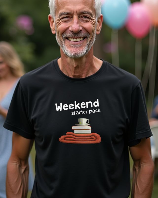 Weekend Starter Pack Bücher Decke Tee - Leseratte Geschenk – T-Shirt