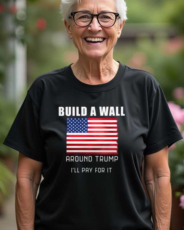 Build a Wall Satire Spruch - Politischer USA Humor – T-Shirt