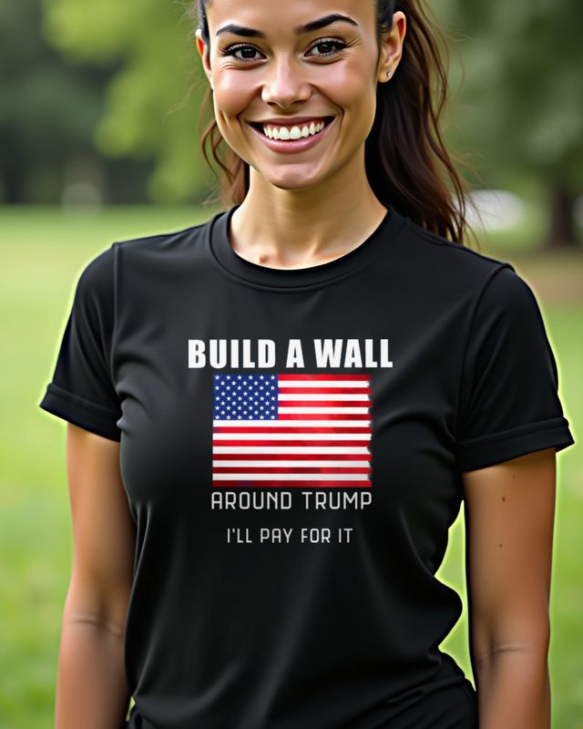 Build a Wall Satire Spruch - Politischer USA Humor – T-Shirt