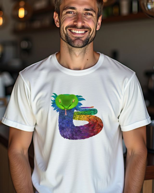 Bunte Mamba Schlange - Cooles Reptilien Motiv – T-Shirt