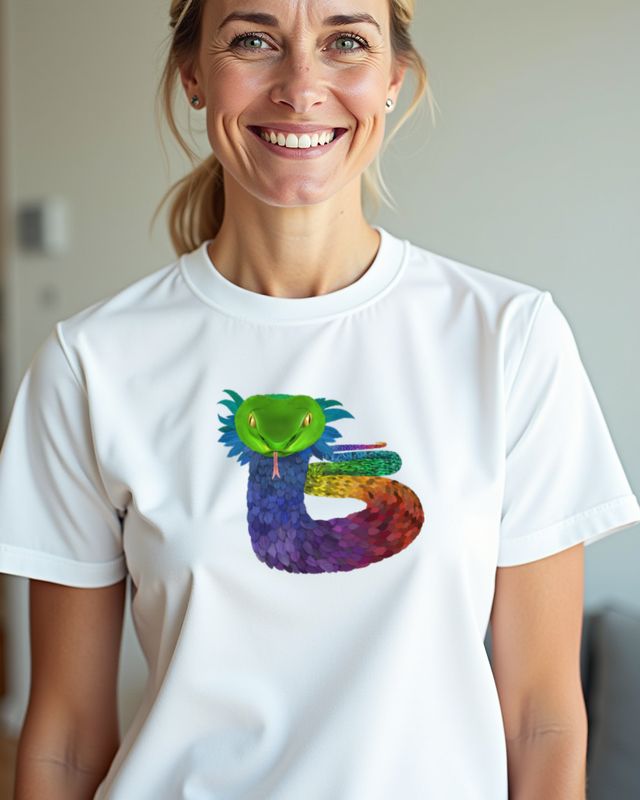 Bunte Mamba Schlange - Cooles Reptilien Motiv – T-Shirt