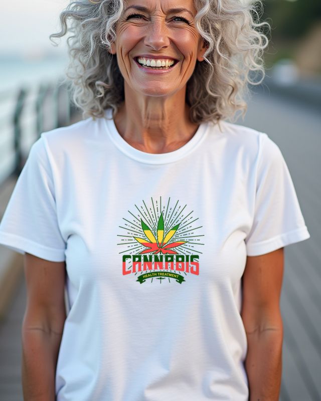 Cannabis Health Treatment - Rasta Blatt Strahlen – T-Shirt