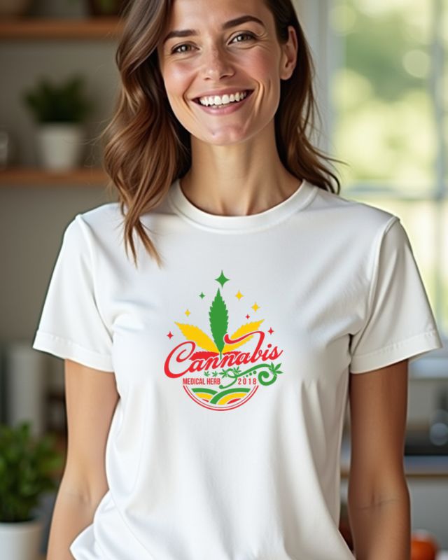 Cannabis Medical Herb 2018 - Rasta Hanfblatt – T-Shirt