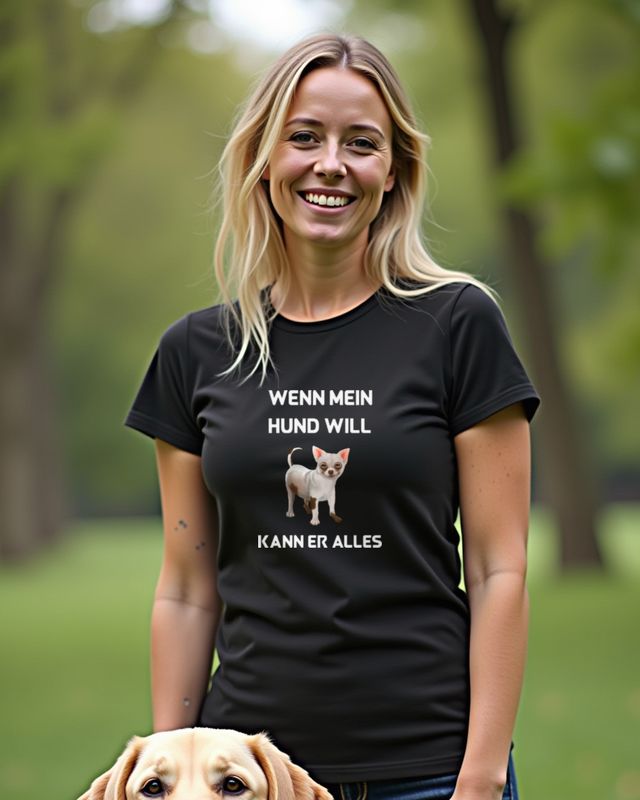 Chihuahua - Wenn mein Hund will kann er alles – T-Shirt