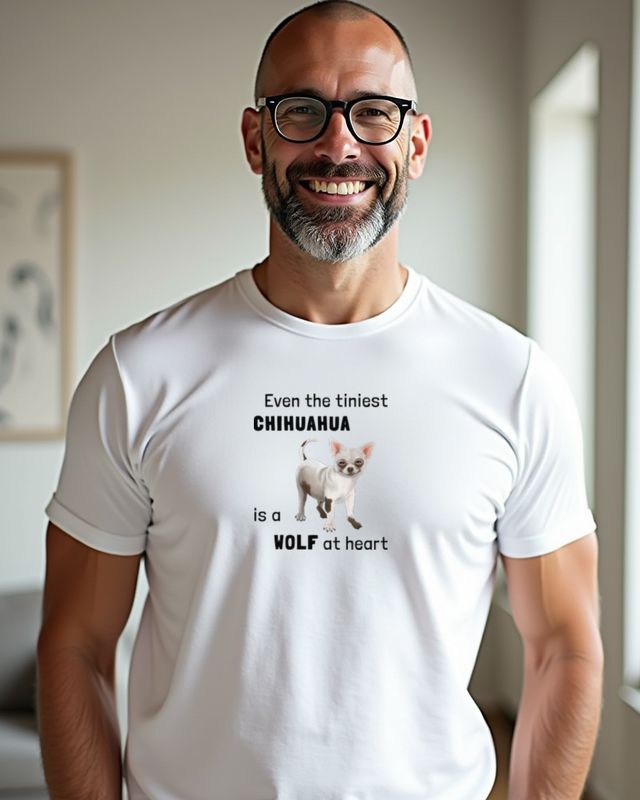 Chihuahua Wolf at Heart - Lustiges Chihuahua Motiv – T-Shirt