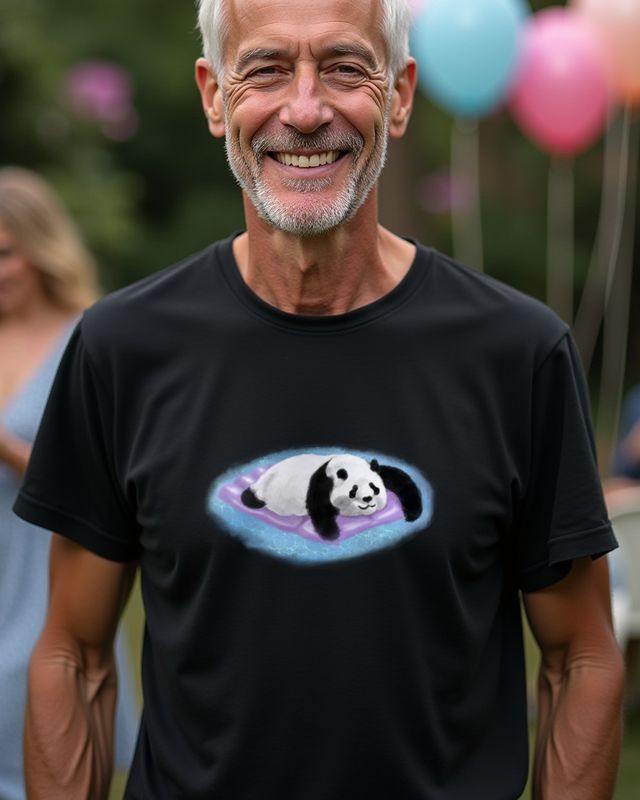 Chillender Panda - Entspannter Pandabär Faulenzer – T-Shirt