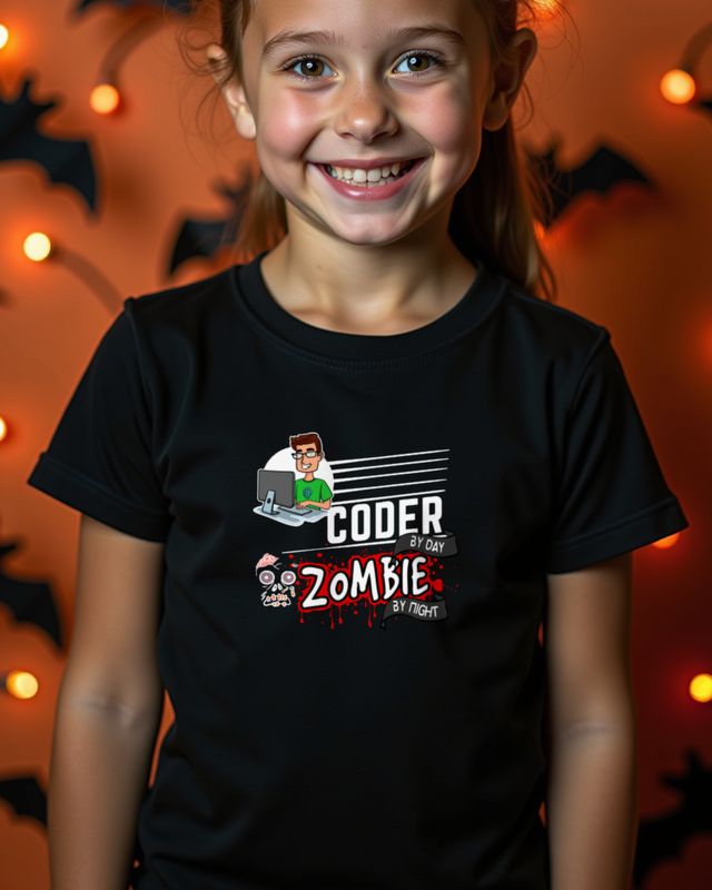 Coder by Day Zombie by Night - Programmierer Halloween Shirt – T-Shirt