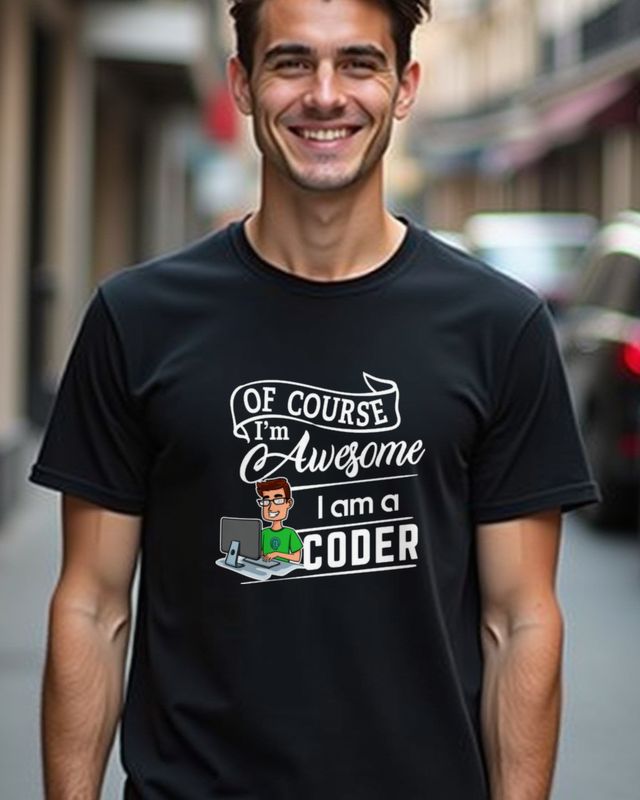 Coder - I’m Awesome - Lustiges Programmierer Shirt – T-Shirt
