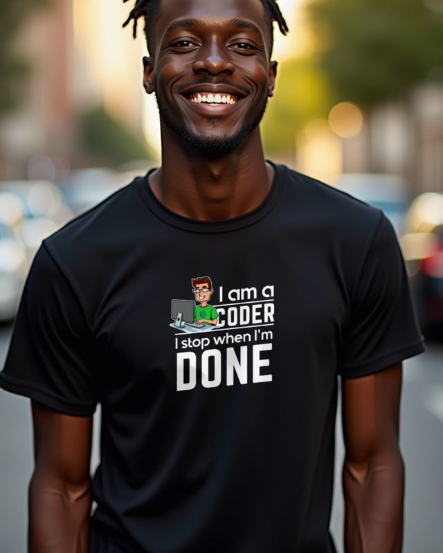 Coder - I Stop When I’m Done - Hard Worker Gift – T-Shirt
