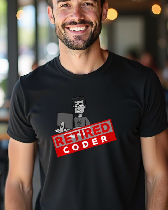 Coder Retired - Funny Retirement Gift for Programmers – T-Shirt