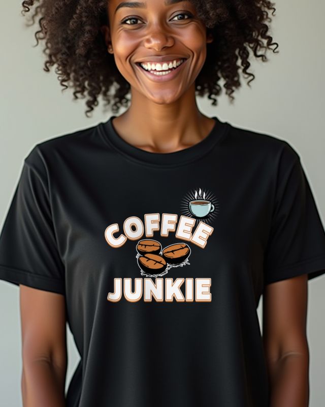 Coffee Junkie - Funny Kaffee Spruch für Kaffeeliebhaber – T-Shirt